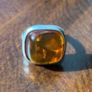 SS Amber Ring